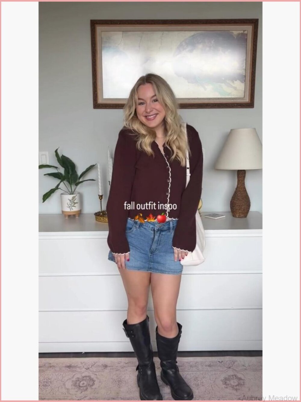 Long Sleeve Cardigan Button Down Knit Open Front Cropped Contrast Trim Sweater - Picture 6 of 7